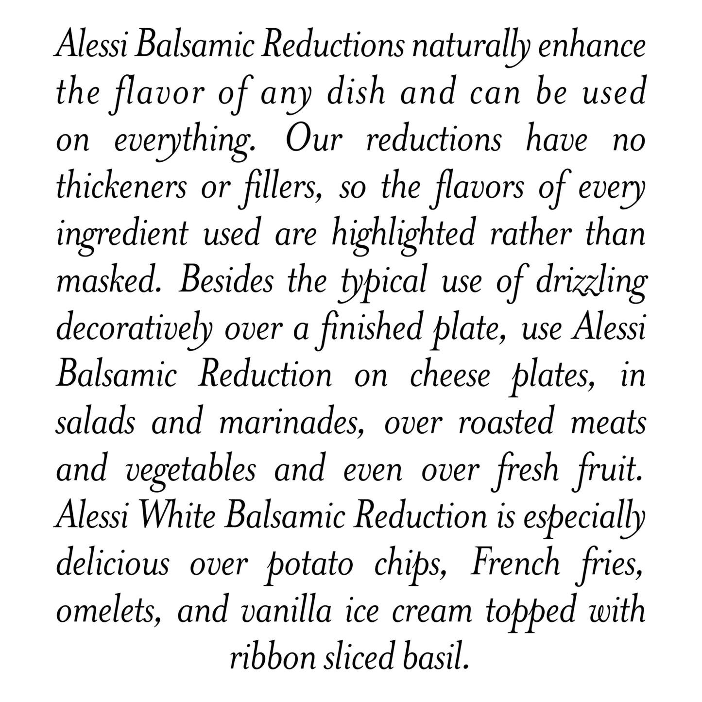 Alessi Balsamic Vinegar Reduction, Autentico from Italy, Ideal on Caprese Salad, Fruits, Cheeses, Meats, Marinades, White Balsamic (White Balsamic
