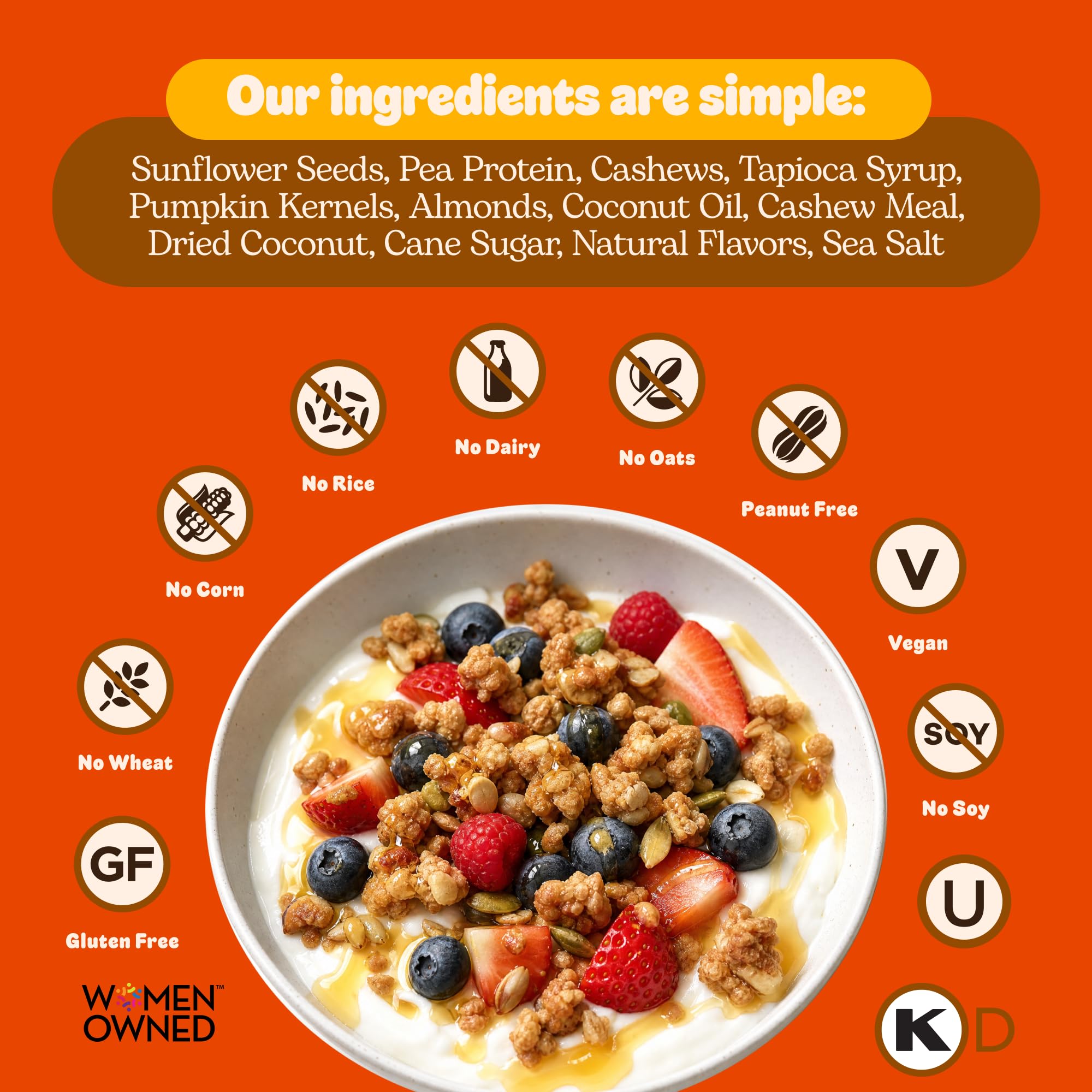 Three Wishes Granola - 13g of Protein & 4g of Sugar - Healthy Breakfast & On-the-Go Snack - Vegan, Kosher, & Grain-Free (8 Ounce Bags, Pack of 2)