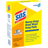 CloroxPro S.O.S Steel Wool Soap Pads, 15 Ct., Pack of 12 (Pack May Vary)