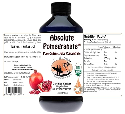 Absolute Pomegranate Juice 5:1 Concentrate Organic 16 oz from CAOH