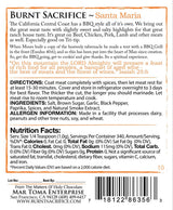 Burnt Sacrifice Santa Maria Style Gourmet BBQ Dry Rub Spice Seasoning (10 OZ Bag Makes Over 20 Pounds) All-Natural, Tri-tip Brisket Prime-Rib Chuck