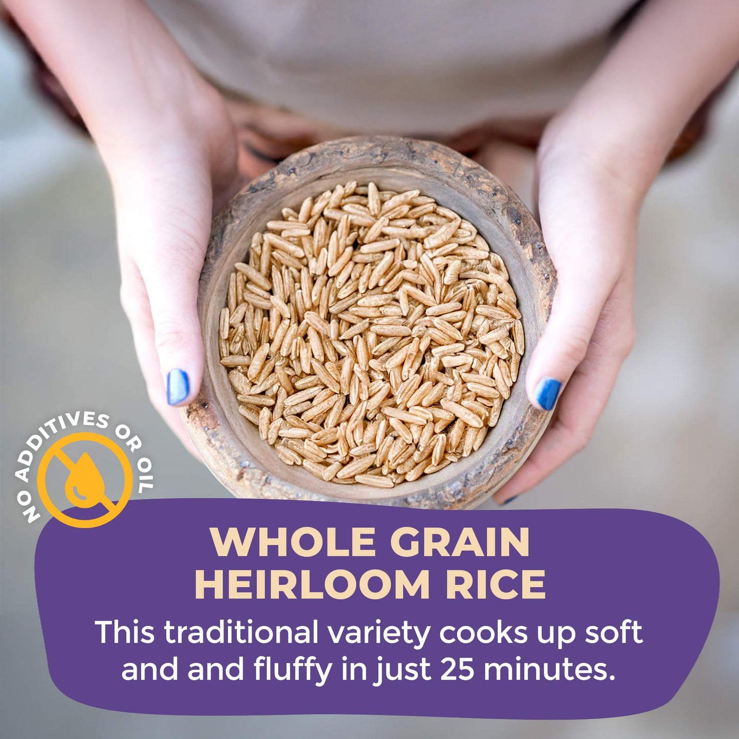 Lotus Foods Regenerative Organic Brown Basmati Rice - Gluten Free Whole Grain Heirloom Rice, Vegan, Non GMO, Use for Curries, Stir Fries, Rice Pudding, Salad, and More - 30 oz Bag (Pack of 3)