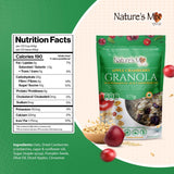 Nature's Mix - Apple Cranberry Granola - Apples, Cranberries and Pumpkin Seeds - No Sugar, Salt, or Preservatives - Kosher, Vegan, Soy-Free - Large
