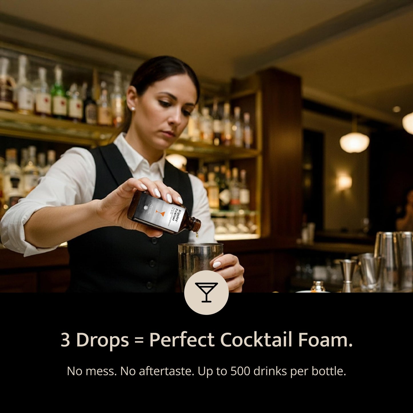 Ripples Foamer - Vegan Cocktail Foaming Drops | Egg White Substitute | Gluten-Free, Kosher | Professional Cocktail Mixer