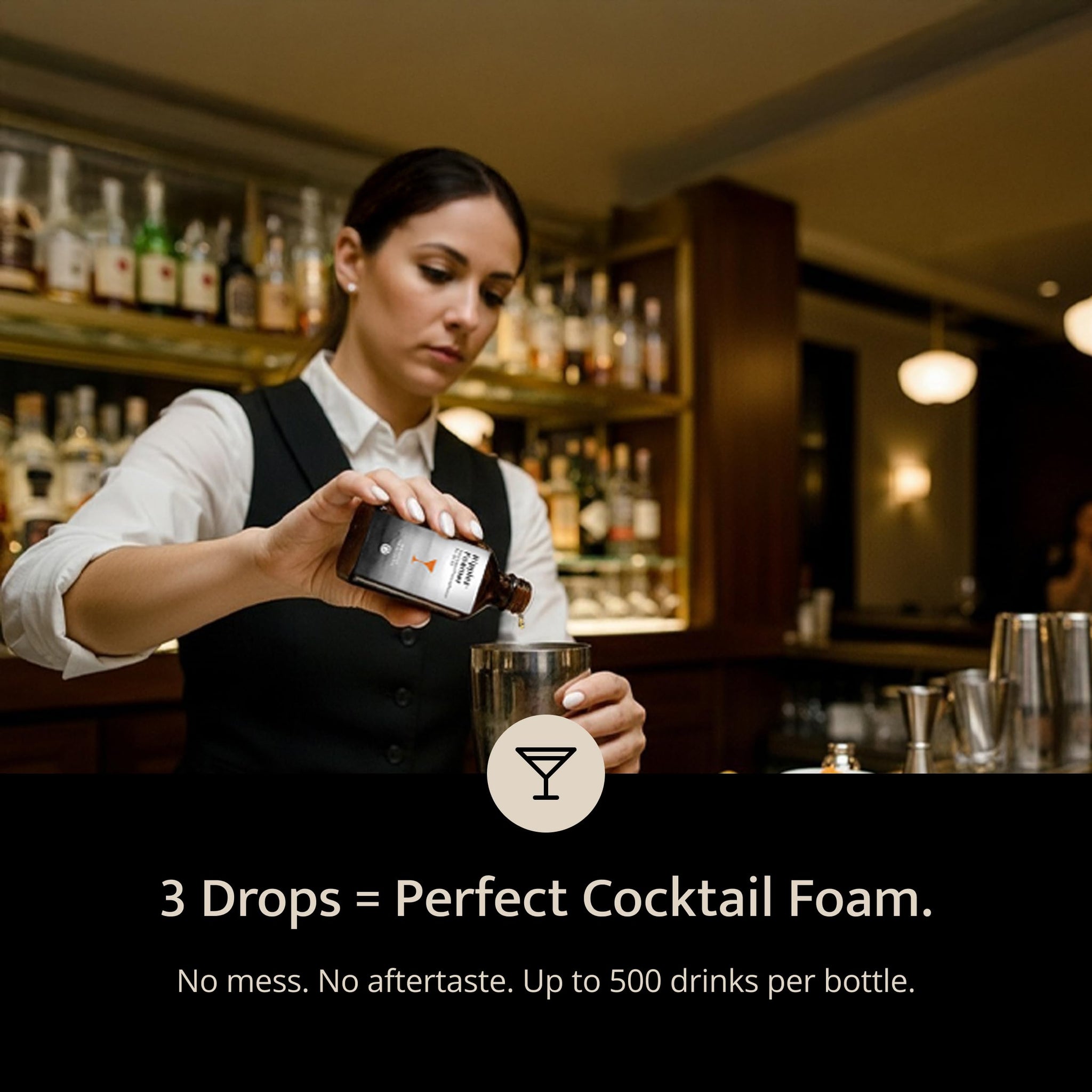 Ripples Foamer - Vegan Cocktail Foaming Drops | Egg White Substitute | Gluten-Free, Kosher | Professional Cocktail Mixer