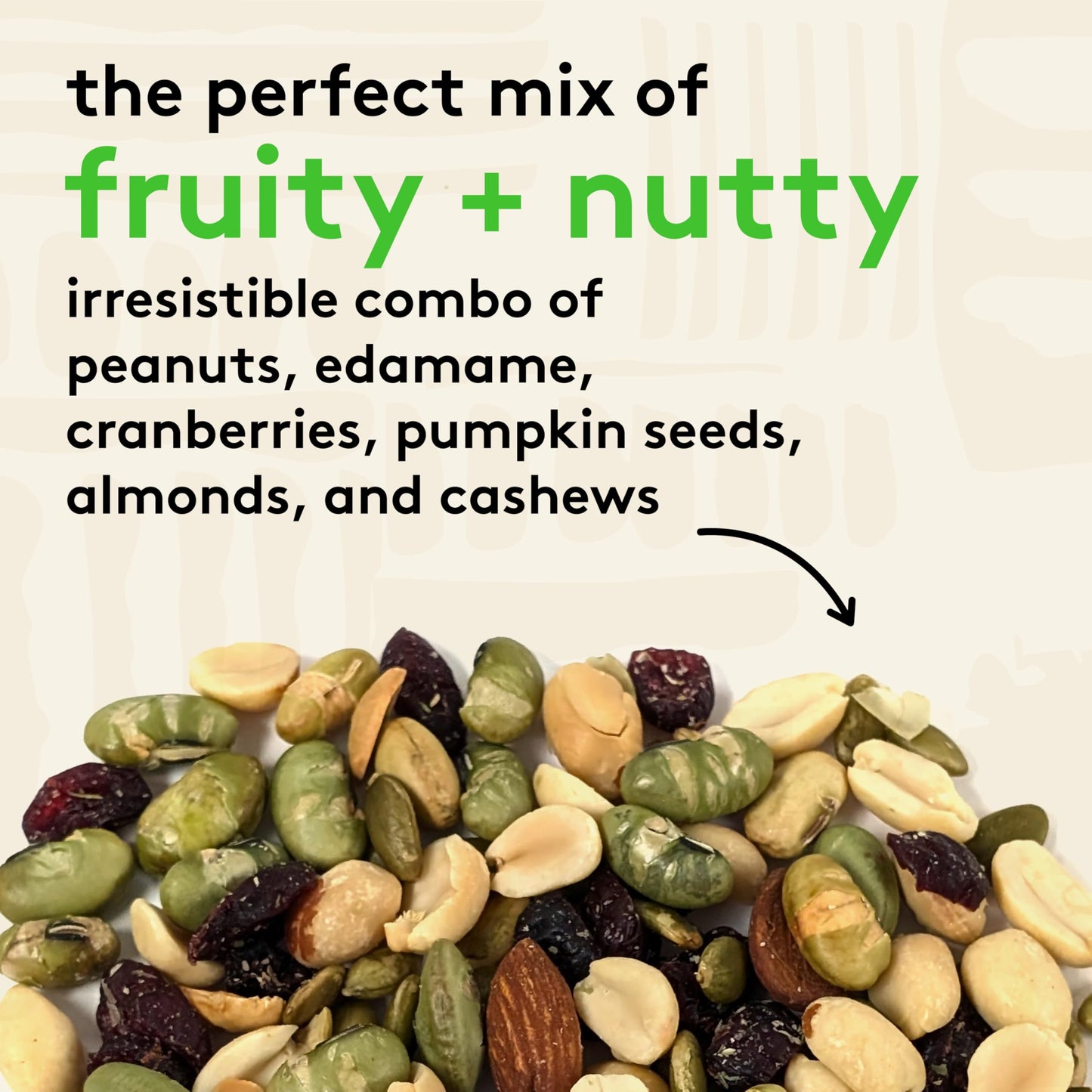 Snak Club Protein Power Snack Mix with Peanuts, Roasted Edamame, Dried Cranberries, Pumpkin Seeds, Almonds, and Cashews, Gluten-Free and Kosher Trail