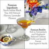 Simple Loose Leaf Blue Lady Grey Tea - Premium Loose Leaf Black Tea | High Caffeine, Keto-Friendly, Bright Citrus Flavor, Hand Packaged in USA, 4 oz