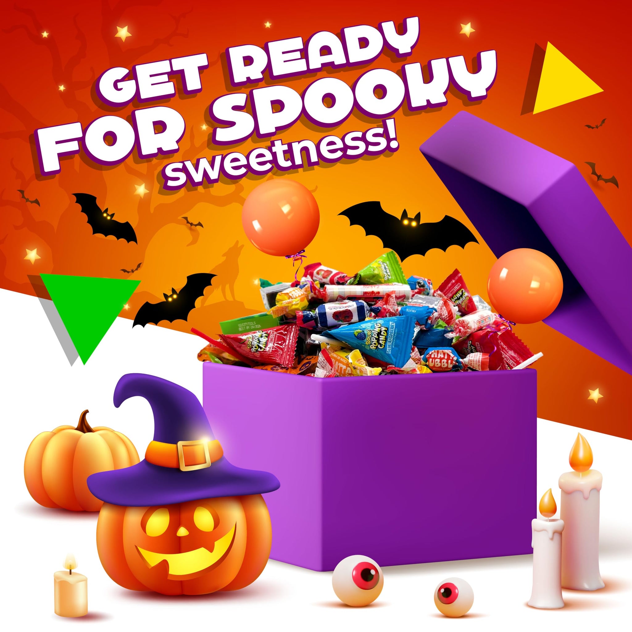 Party Candy Variety Pack | 12 Pound Box - Approx. 930 Count | Bulk Candy for Classroom | Assorted Candy Individually Wrapped | Popping Rocks