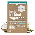Kind Laundry Detergent Sheets - 60 Loads Ocean Breeze, EWG Verified, No Residue After Wash, Eco Plastic-Free Liquidless Laundry Soap, Non-Toxic