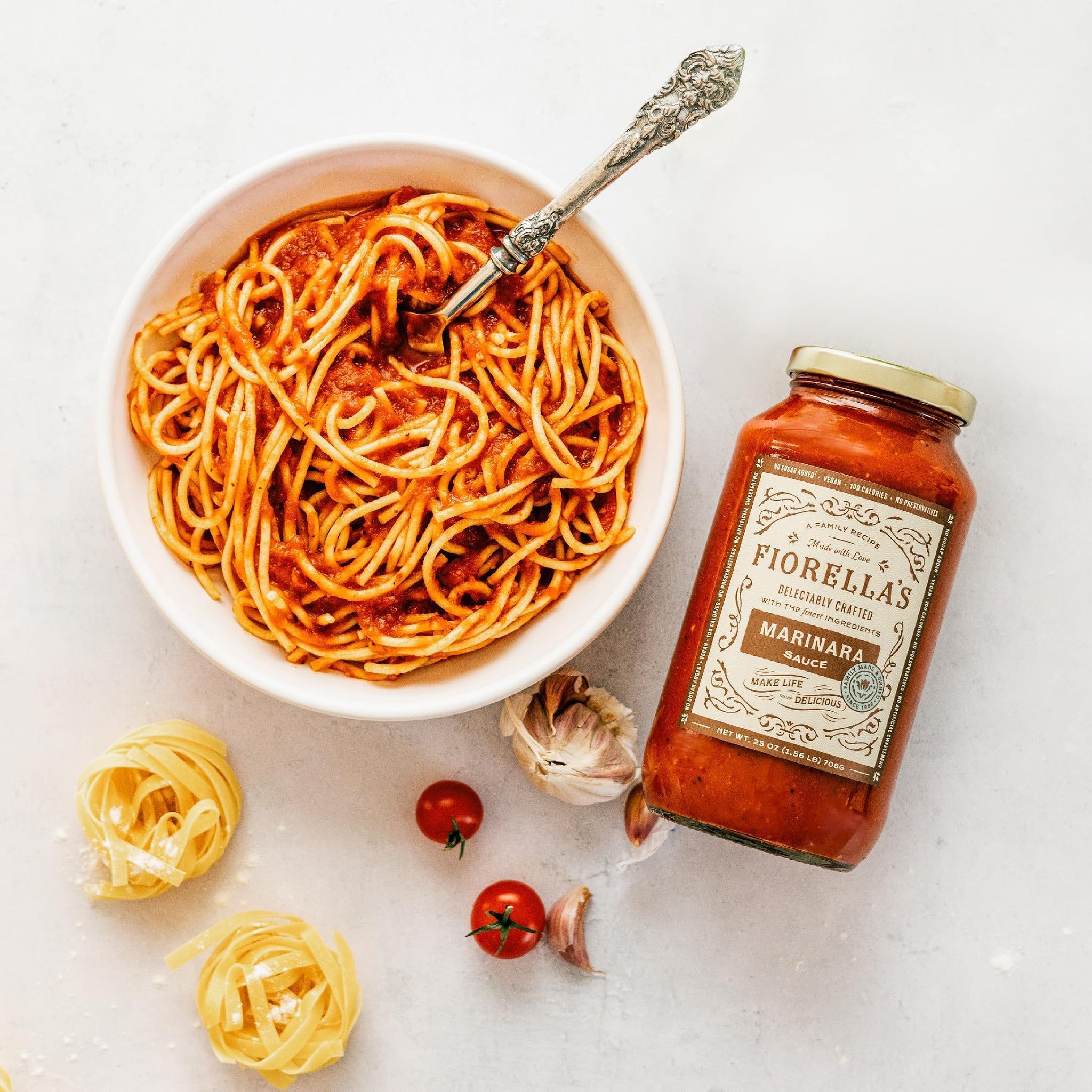 Fiorella's Marinara & Pizza Sauce - Variety Pack - Made with Fresh Ingredients - Seed Oil Free, No Sugar Added, Vegan, Gluten Free, No Preservatives