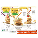 Simple Mills Organic Seed Crackers Variety Pack (Original, Everything, Garlic & Herb) - Gluten Free, Vegan, Healthy Snacks, Paleo Friendly, 4.25 Ounce