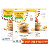 Simple Mills Organic Seed Crackers Variety Pack (Original, Everything, Garlic & Herb) - Gluten Free, Vegan, Healthy Snacks, Paleo Friendly, 4.25 Ounce