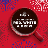 Folgers Classic Roast Medium Roast Coffee, Keurig K-Cup Pods, Limited-Edition Design for America’s 250th Anniversary, 10 Count Box