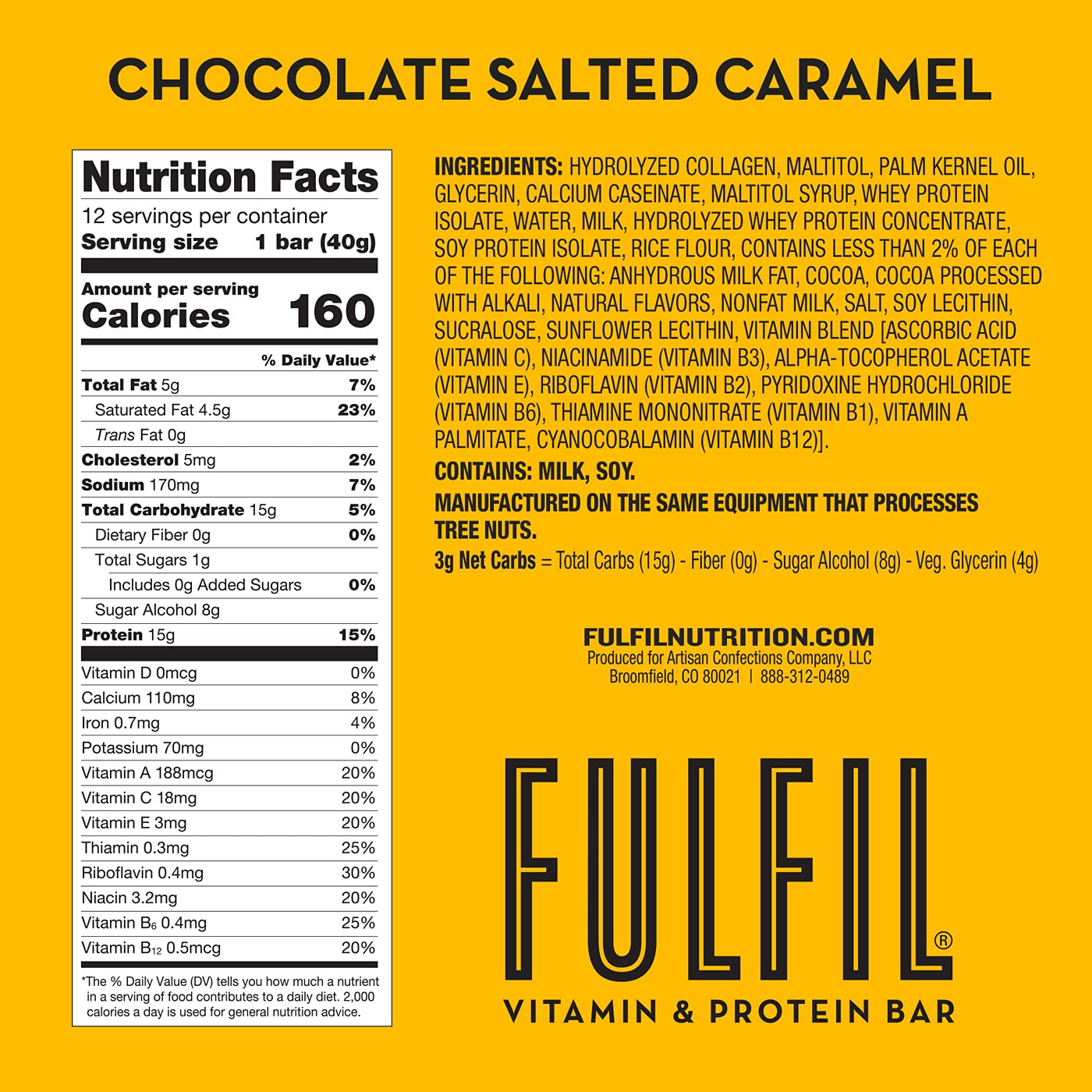 FULFIL Protein Snack Bars, Best Sellers Variety Pack, Gluten Free with 15g Protein, Pantry Staples, 12 Count