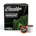 Brooklyn Beans Hazelnut Gourmet Coffee Pods - Compatible with Keurig K Cup Brewers Including 2.0 Machines, 40 Count, Rich and Nutty Hazelnut Flavored