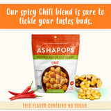 AshaPops Chili Flavored Popped Water Lily Seeds - Gluten-Free, Vegan, Paleo, Nut-Free, Corn-Free, Soy-Free, Non-GMO, Delicious Plant-Based Crunchy