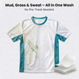 blue fresh Activewear Laundry Detergent Sheets - Gardenia Scent Sports Detergent Sheets for Sweat & Workout Clothes, Lipase Washer Sheets for Sport
