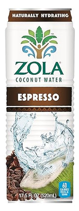 Zola Coconut Water with Espresso 17.5 Ounce (Pack of 12)