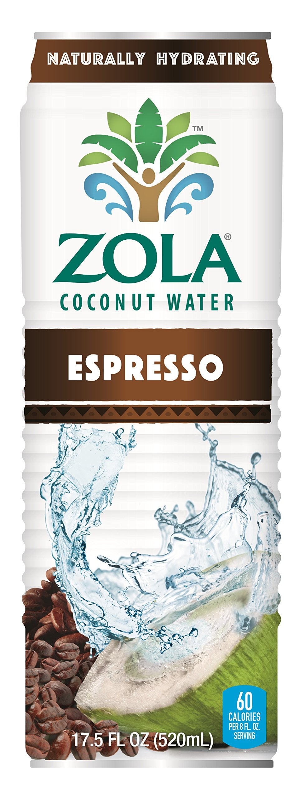 Zola Coconut Water with Espresso 17.5 Ounce (Pack of 12)