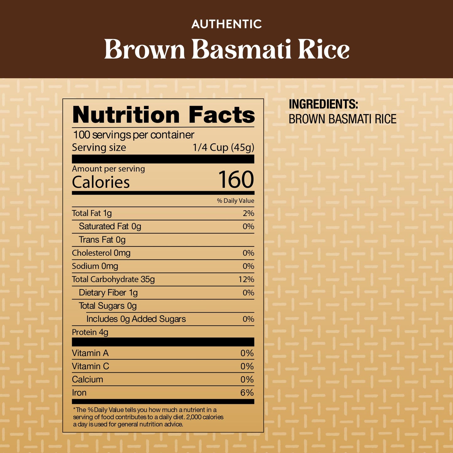Royal Authentic Basmati Brown Rice - Whole Grain, Naturally Gluten Free and Vegan, 10 lb