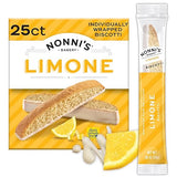 Nonni's Limone Biscotti Italian Cookies Tub - Individually Wrapped - Italian Biscotti - Lemon Cookies Perfect for Tea - Kosher - 1 lb 5.5oz (610g)