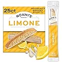 Nonni's Limone Biscotti Italian Cookies Tub - Individually Wrapped - Italian Biscotti - Lemon Cookies Perfect for Tea - Kosher - 1 lb 5.5oz (610g)