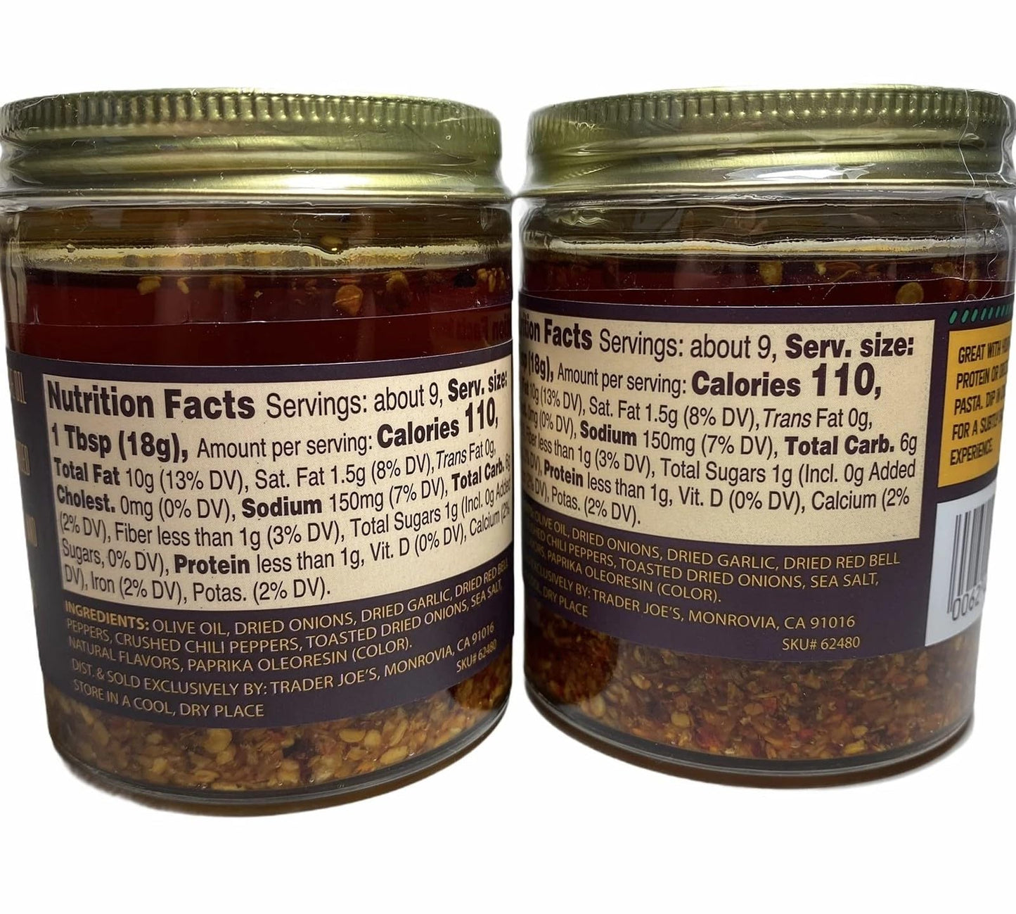 Trader Joe's Chili Onion Crunch, 6 oz (Pack of 2)