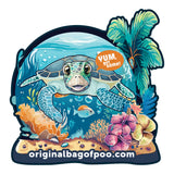 The Original Bag of Poo®, Sea Turtle Poo (Green Apple Flavor Cotton Candy) Novelty Poop Gag Gift. Free sticker inside.