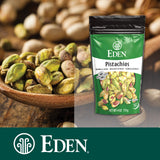 Eden Organic Pistachios, Shelled, Roasted, and Misted with Sea Salt, California Grown, 4 oz