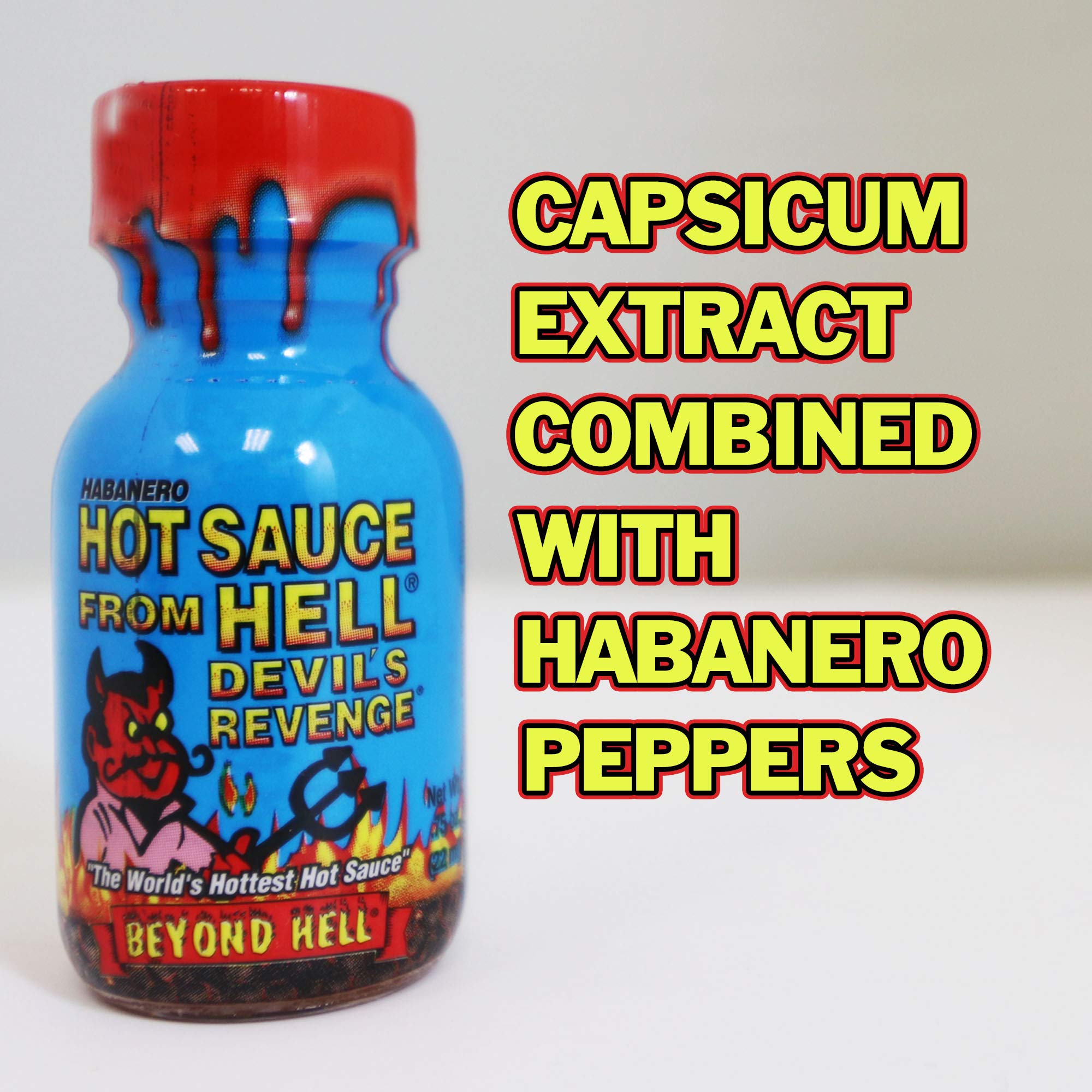 ASS KICKIN' Hot Sauce From Hell Premium Hot Sauce Bottles Gourmet Gift Set Travel Size - .75 oz 24 Pack - Try if you Dare! - Made with Habanero