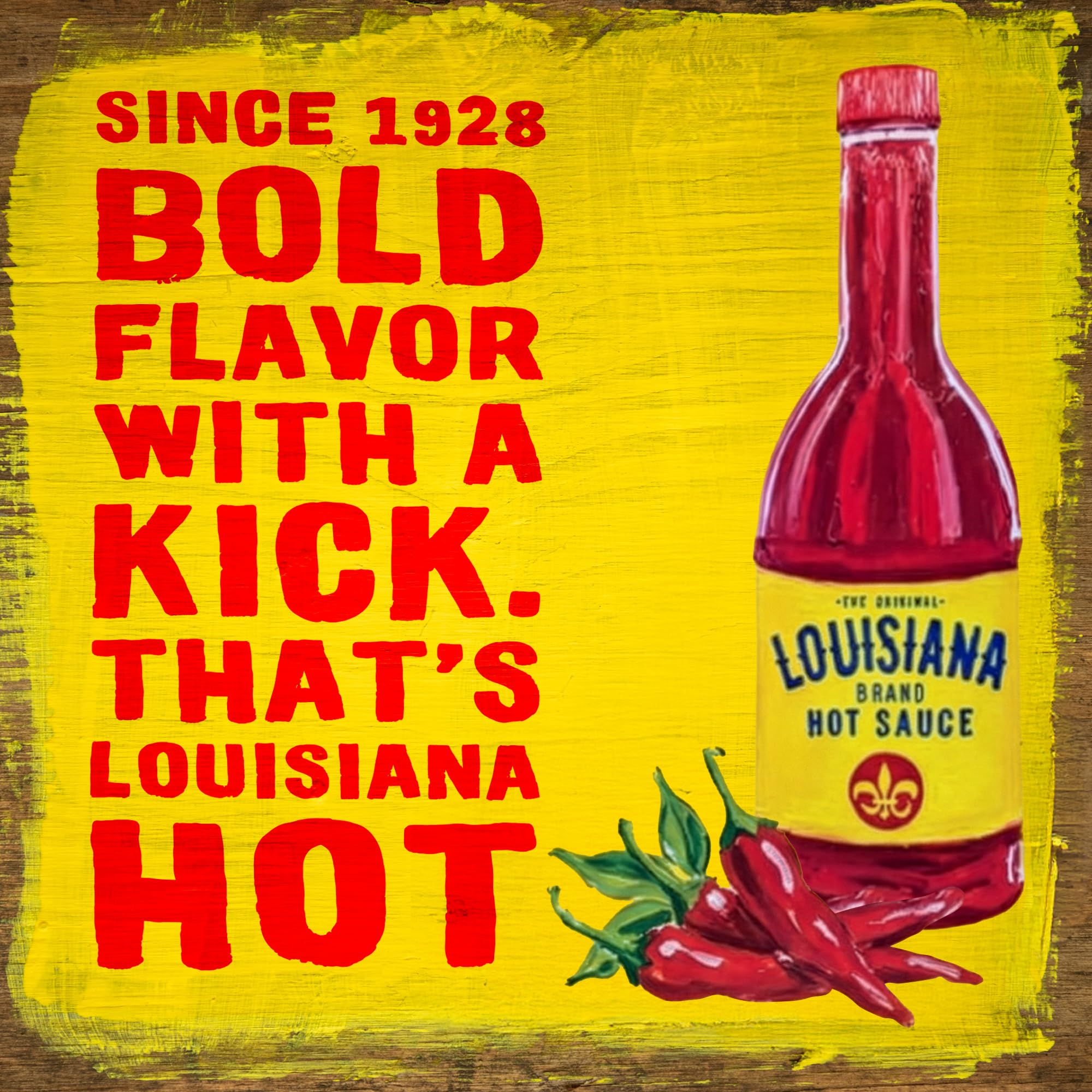 Louisiana Hot Sauce, 12oz Bottle, Classic Spicy Aged Pepper Sauce for Wings, Tacos, Eggs, and Everyday Dishes, Balanced Flavor Condiment, Kosher