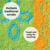 Skoy Scrub, 2-pack Reusable, Non-Scratching Dish Scrubber for Kitchen and Household Cleaning, Planet-Friendly, Dishwasher Safe Soft Scrub, Assorted