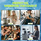 blue fresh Ice Machine Cleaner Tablets for Hard Water - 28 Pack Nickel Safe Scale Removal for Countertop Portable Commercial Nugget Ice Makers