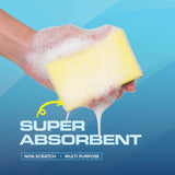 SCRUBIT 48 Pack Heavy Duty Scrub Sponges - Dishwashing Sponge Along with A Tough Scouring Pad - Dual Sided Dish Sponge Ideal for Cleaning Kitchen