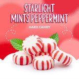 Starlight Mints Peppermint Candy | 2 Pound Bag, 180 Pieces | Individually Wrapped Candy | Old Fashioned Mints for Holiday Buffets & Office Bowls