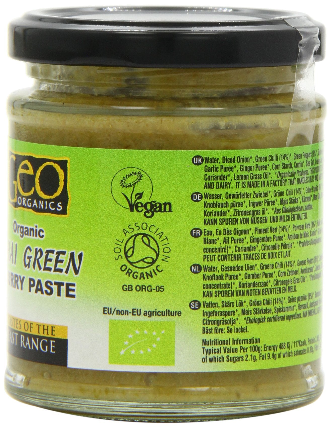 Geo Organics Organic Thai Green Curry Paste (Pack of 6)