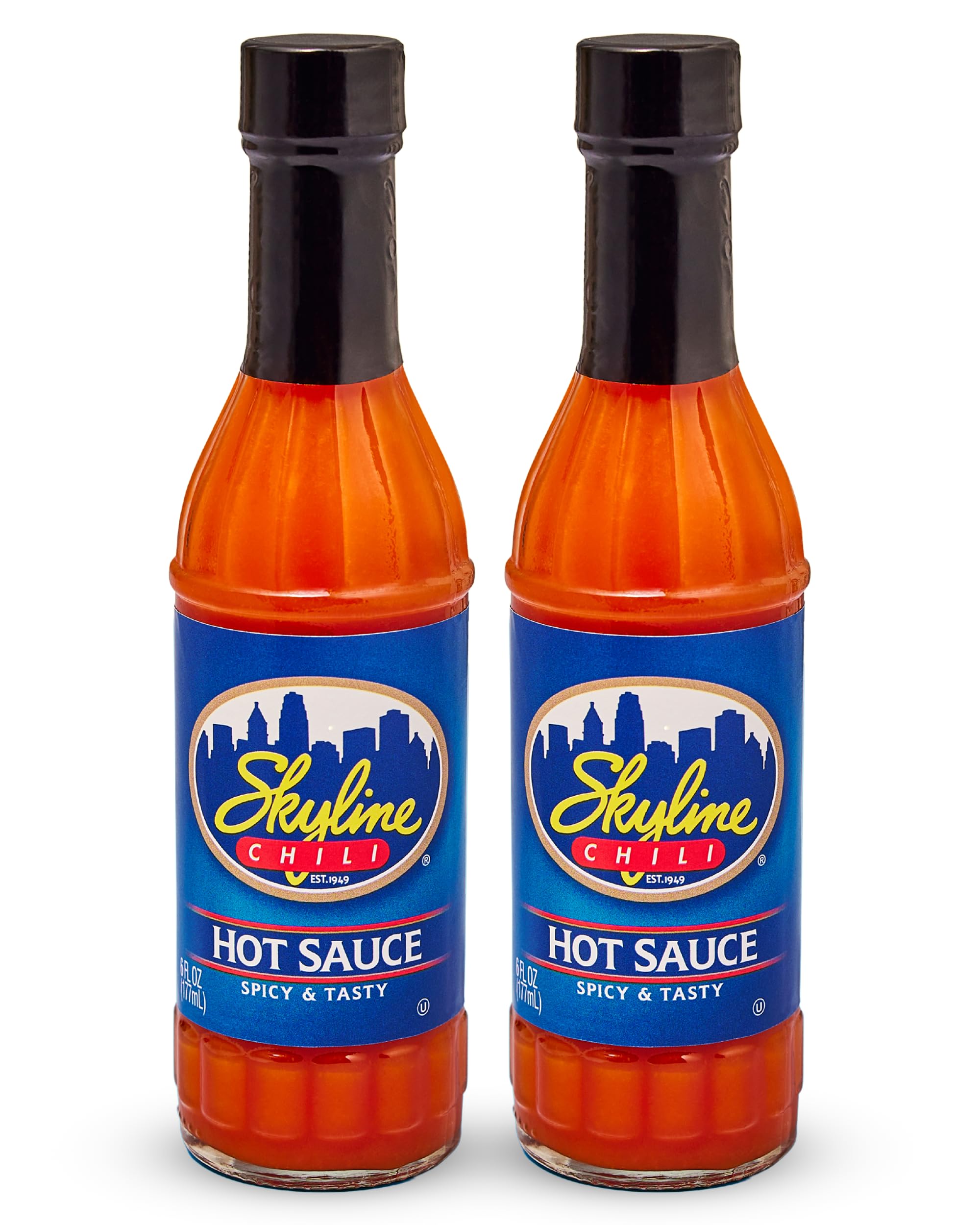 Skyline Chili Hot & Spicy Sauce - Authentic Cincinnati Restaurant-Style Secret Recipe with Tabasco, Cayenne, and Jalapeño Peppers, Gourmet Chili Sauce