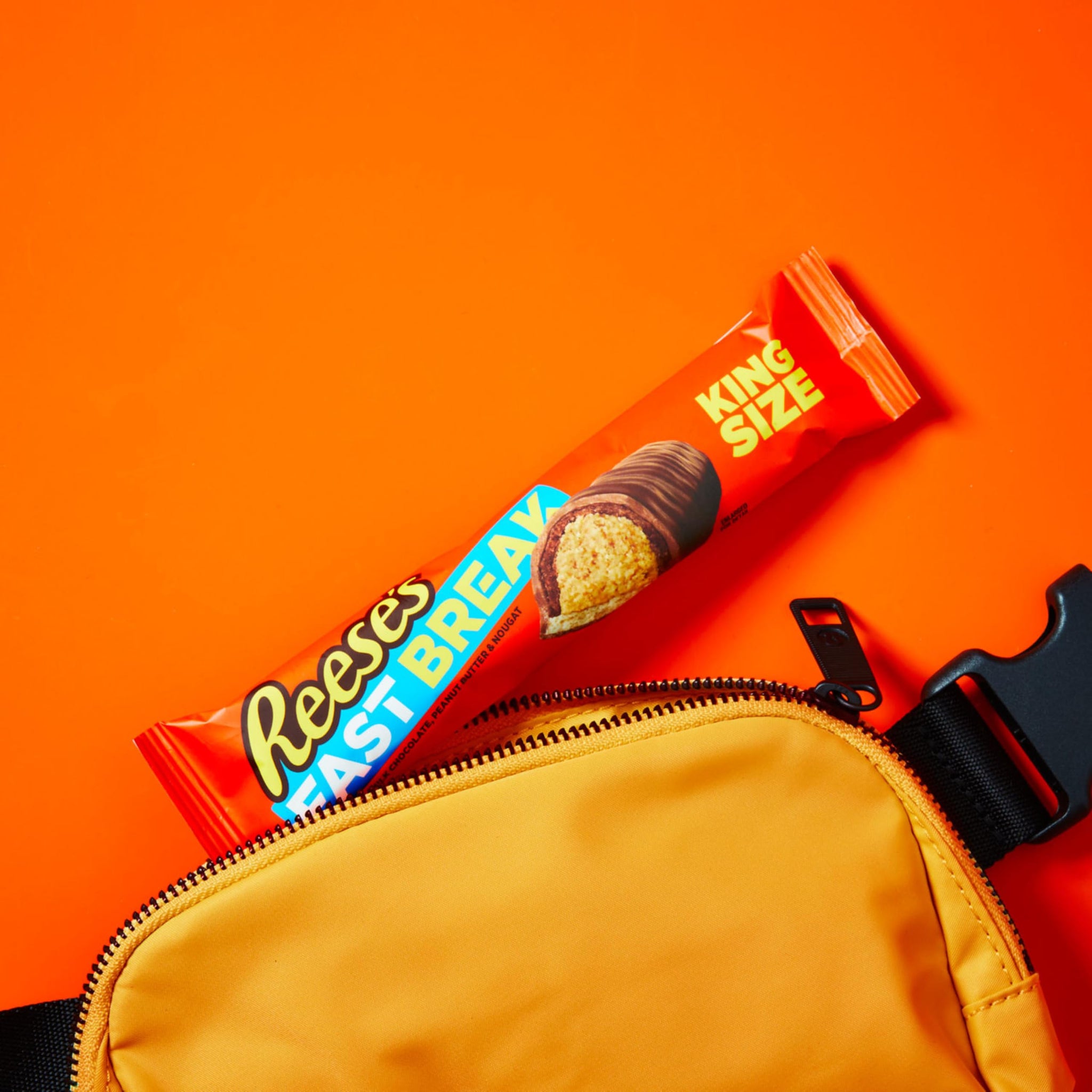 REESE'S FAST BREAK Chocolate, Peanut Butter and Nougat King Size, Candy Bars, 3.5 oz (18 Count)