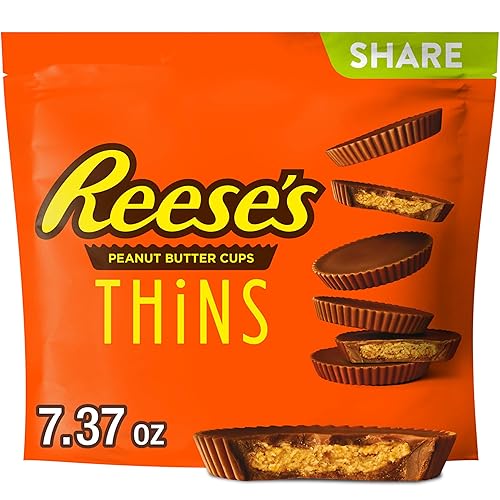 Reese's Thins, Milk Chocolate Peanut Butter Cups, Candy Share Pack, 7.4 Ounce