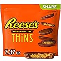 Reese's Thins, Milk Chocolate Peanut Butter Cups, Candy Share Pack, 7.4 Ounce