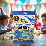 Walkers Nonsuch English Creamy Toffees Bag 5.29 Oz (Pack of 6) - Traditional British Butter Toffee Candy with Whole Milk, Individually Twist-Wrapped