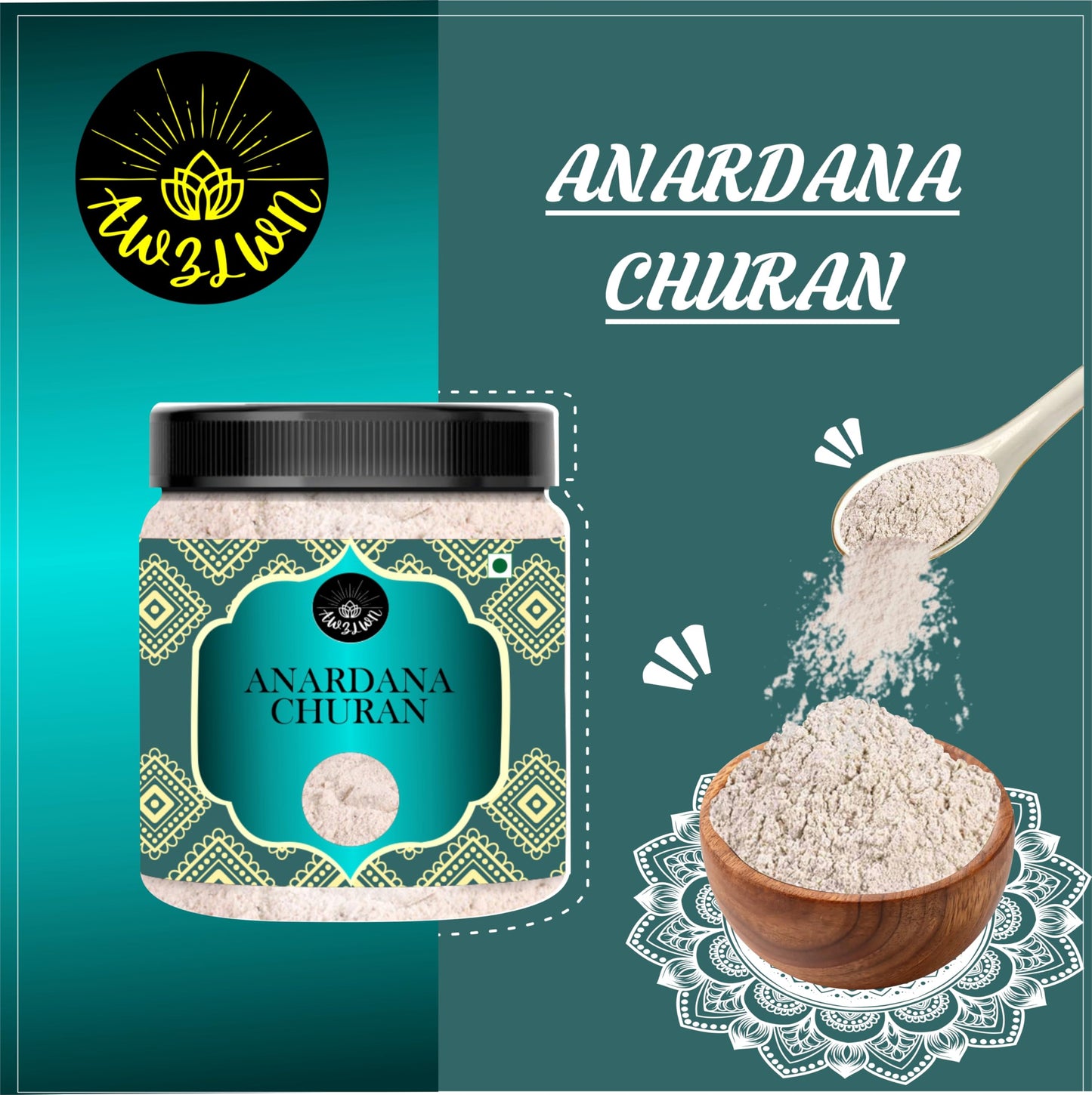 AWZLWN Natural Anardana Churan 3.52 OZ (100 GM) | Set oF 1 | AWZLWN