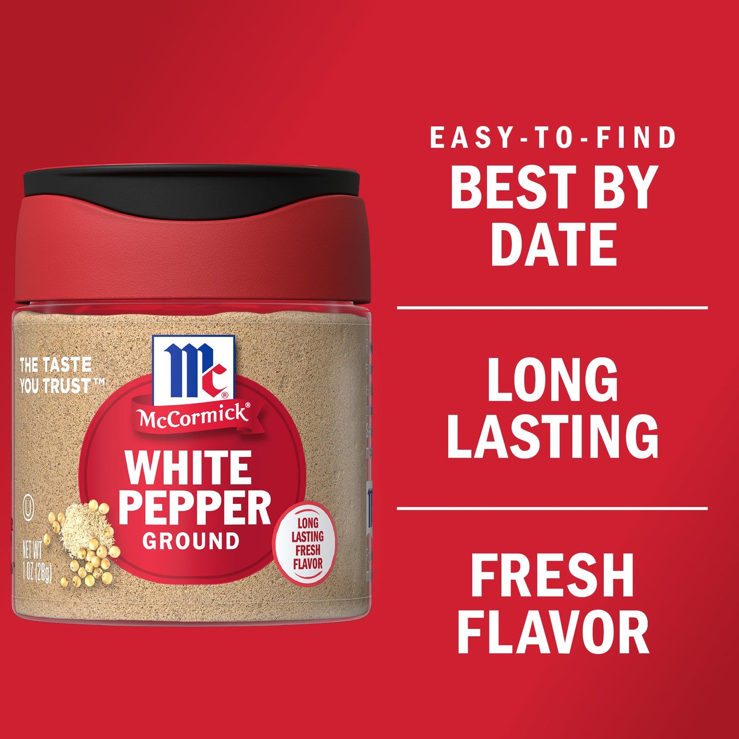 McCormick Ground White Pepper, 1 oz