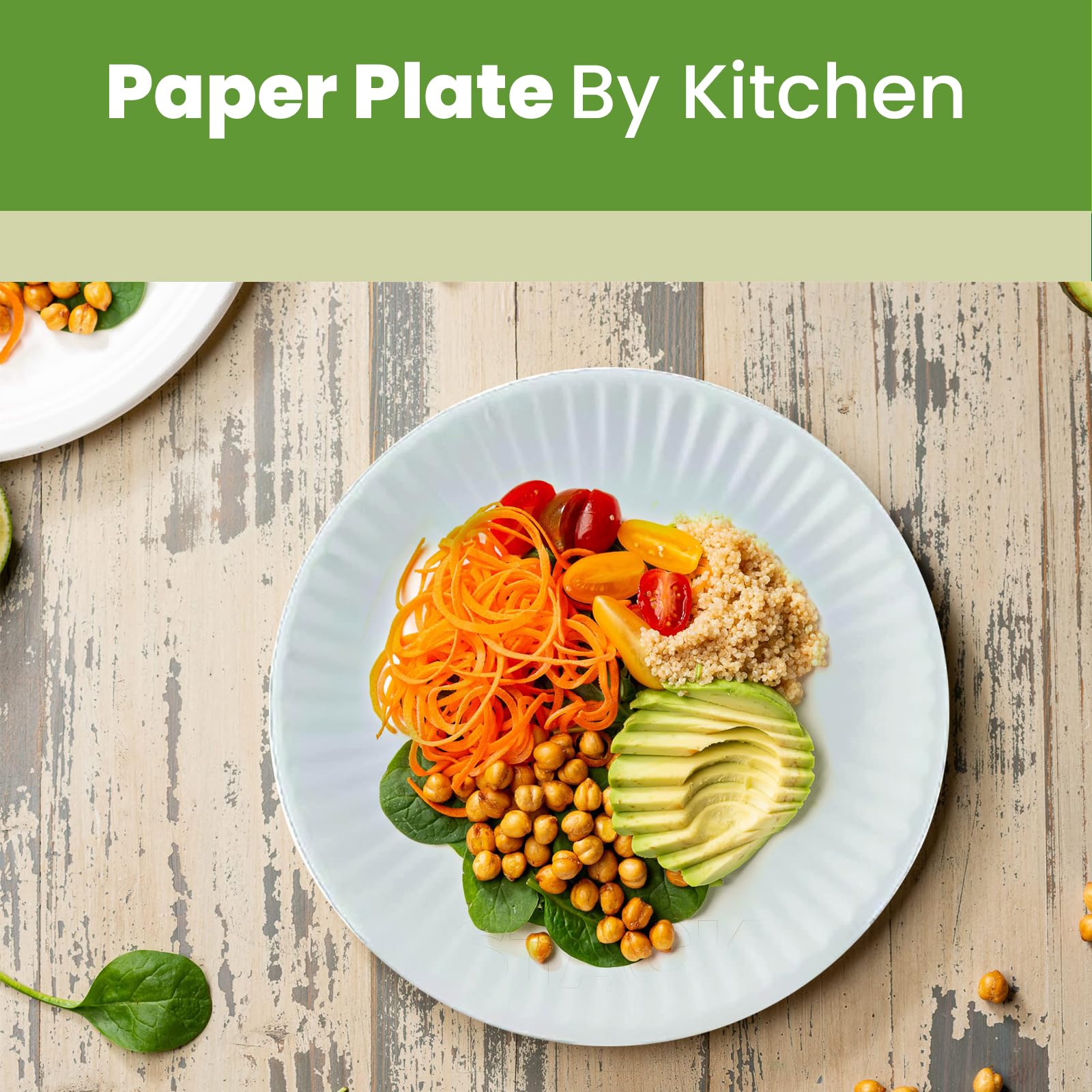 Perfect Stix Paper Plate by Kitchen Essentials, 9" (Pack of 300)