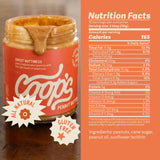 Coop's Peanut Butter Sauce, All Natural Peanut Sauce Gift Non GMO Gluten Free Vegan Ice Cream Toppings Sundae Smoothie Desserts, 10 Ounce