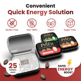 PriFa Coffee Tablets Variety Pack, Pocket Coffee To Go - Real Coffee, Coffee Candy with Caffeine - Natural Sugar Free Instant Energy Pouches, Keto