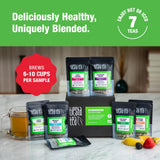 Tiesta Tea - 7 Green Teas Dry Flight Sampler, Loose Leaf, Medium Caffeine Hot & Iced Tea, Premium Green Tea Blends, 7 Resealable Sample Pouches