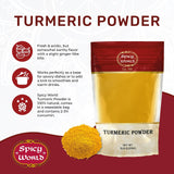Turmeric Powder 5 Pound Bulk Bag - Indian Turmeric Root Ground (Haldi) - Minimum Curcumin 2.5% - Pure, Vegan, from India by Spicy World