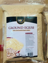 BOJ Foods Egusi- 7oz Ground Melon Seeds, 100% natural hand peeled for soups