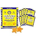 Better Sour Passion Fruit Gummy Stars Candy, Low Sugar, Vegan, with Fiber (Pack of 10)